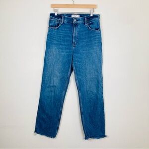 Abercrombie & Fitch 90s straight ultra high rise raw hem jeans. Size 29